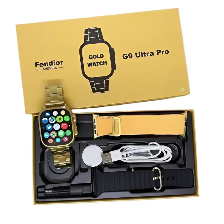 Buy G9 Ultra Pro Gold Smart Watch Max At Best Price In Pakistan - Qureshi Products 